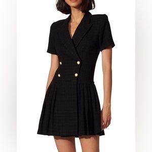 Sandro Rosa Tweed Dress